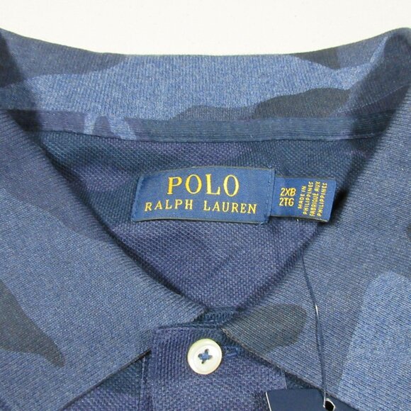 POLO Ralph Lauren mens blue purple heathered camo polo shirt 2XB BIG NWT - Picture 6 of 6